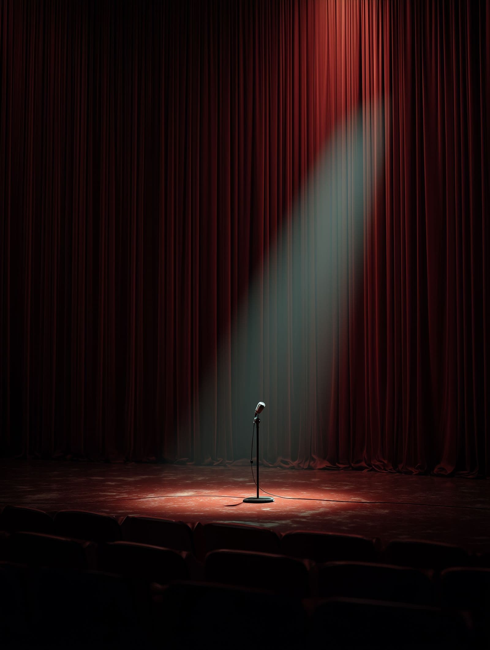 Plate II — An empty stage. The work begins offstage.
